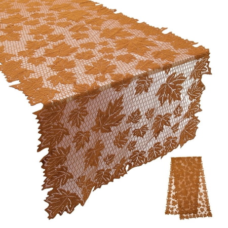 

Thanksgiving Day Lace Table Runner Party Decorative Table Cloth Table Ornaments