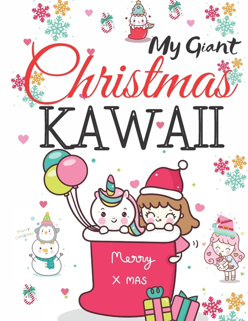 Holidays;kawaii Christmas coloring book 