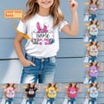 thumbnail image 2 of Kids Easter Shirts Casual Comfortable Blue Bunny Print Easter Cute Tshirt 2026 Kids Happy Easter Crew Neck Short Sleeve Tee Tops, 2 of 4