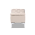 thumbnail image 4 of Mabel Modern and Contemporary Transitional Beige Fabric Upholstered and Metal Storage Ottoman, 4 of 5