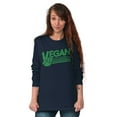 thumbnail image 4 of Vegan Peace Love Hippie Herbivore Long Sleeve TShirt Men Women Brisco Brands L, 4 of 5