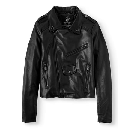 - Beverly Hills Polo Club Girls' Faux Leather Moto Jacket