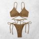 thumbnail image 3 of Conjunto de bikini de tiras, traje de baño de bikini de 2 piezas, traje de baño de bikini para mujer, durabilidad probada en el tiempo, 3 of 8