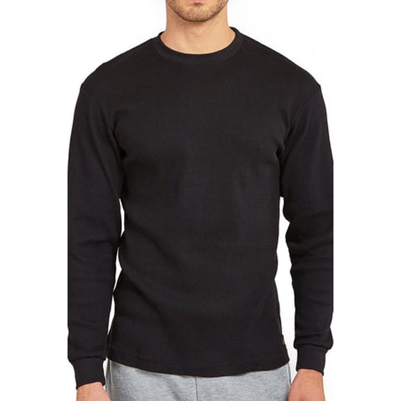 Top Pro Men's Classic Waffle Knit Heavyweight Cotton Long Sleeve Thermal T-Shirt Top