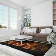 thumbnail image 4 of Anti-Slip Carpet Rug, Black and Orange Rug, Home Decor Rug, Hallway Rugs, Halloween Rugs, Modern Rug, Halloween Party Rugs, Kitchen Rugs, 2.6'x6.5' - 80x200 cm, 4 of 8