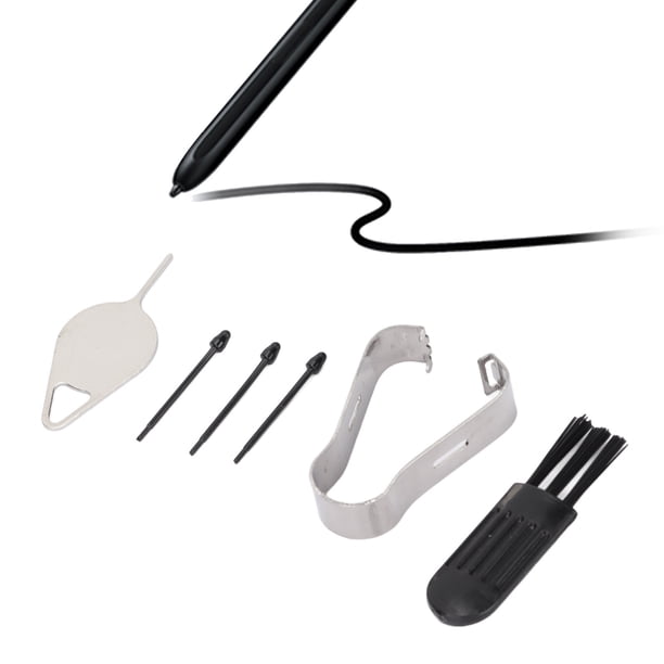 Punta De Lápiz Capacitivo, Punta De Repuesto De Lápiz Capacitivo Negro De Larga Duración, Goma Suave Y Duradera Con Pinza Para Teléfono Móvil