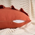 thumbnail image 3 of REGALWOVEN Boho Solid Throw Pillow Covers Set of 1 Ruffles Decorative Cushion Cases for Sofa Living Room Home Decor Orange 18" x 18", 3 of 7