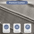 thumbnail image 5 of Opohoro 5-Piece Outdoor Conversation Set with Swivel Rocking Chairs, Patio Sofa, Coffee & Side Tables, Gray/Gray, 5 of 14