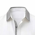 thumbnail image 6 of Stamzod Mens Shirts Long Sleeve Color Block Business Casual Work Shirt Button Down Beach Shirts for Men White-2 XXXL, 6 of 6