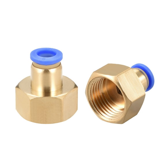 Push to Connect Tube Fitting,Adapter,8mm Tube OD x G1/2" Female Straight Pneumatic Connecter Pipe Fitting