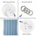 thumbnail image 3 of Polyester Fabric Haze Blue Plaid Shower Curtain, Farmhouse Modern Abstract Striped Waterproof Bathtub Curtain Bathroom Decor Set with Hooks 54 x 78 Inches, 3 of 6