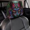 thumbnail image 4 of Rock Tool Band Car Headrest Cover 2 Pcs Vehicles Seat Pillow Cover Protector Accessories Decor Auto Front/Rear Seats Head Rest Cover 2 Pcs Universal Fit Most Cars Sedan SUV Van, 4 of 7
