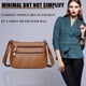 thumbnail image 4 of Bolso Hombro PU para Mujer Bolso Cruzado Sólido Con Múltiples Bolsillos para Madre (marrón), 4 of 9
