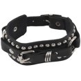 thumbnail image 2 of 2X Mode Punk Rivet Stud Mode Bracelet Ceinture en Cuir Unisexe (Noir), 2 of 8