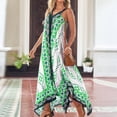 thumbnail image 3 of Robes Maxi Sans Manches pour Femmes Décontractées Vacances Été Plage Robe d'Été Col en V Robe Nuisette, 3 of 4