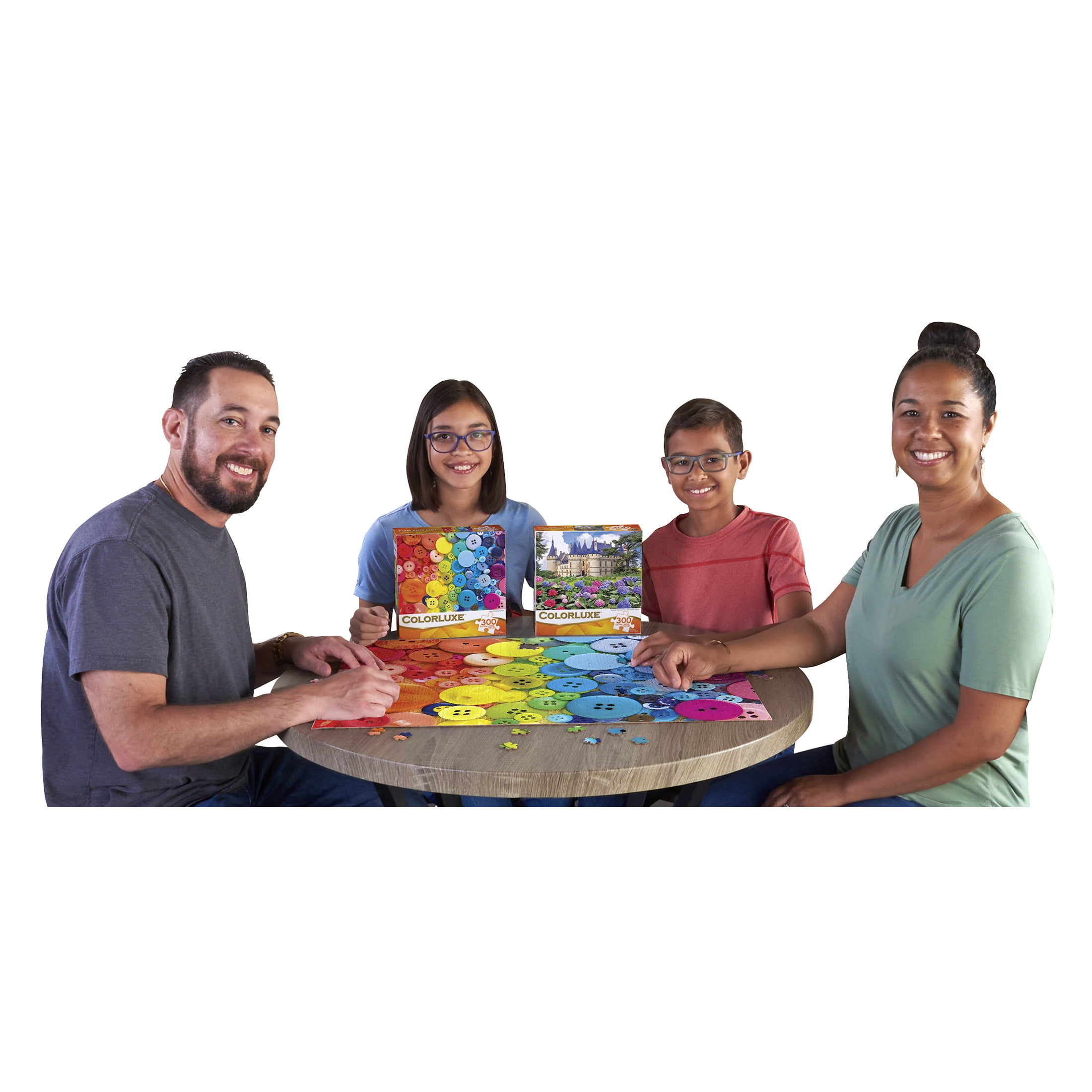 RoseArt Colorluxe 300 Piece Mixed Rainbow Buttons Jigsaw Puzzle
