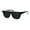 All Black, variant on Top Visor Shade Rectangular Plastic Racer Retro Funk Sunglasses All Black