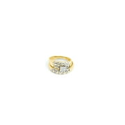 10k yellow gold square cluster diamond matching mens womens trio wedding engagement ring band set size - Wedding Ring Trio Sets 10k yellow gold square cluster diamond matching mens womens trio wedding engagement ring band set size - Wedding Ring Trio Sets