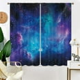 thumbnail image 2 of Blue Galaxy Curtains 2 Panels 42W x 63H Rod Pocket Universe Planet Outer Space Star Sky Starry Nebula Boys Polyester Window Drapery Treatment for Bedroom Living Room, 2 of 6