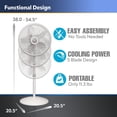 thumbnail image 4 of Lasko 18" Pedestal Fan White Lasko 1820Lasko, 4 of 5