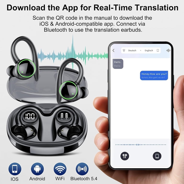 Btootos Wireless Earbuds with Real-Time Translation photo 7