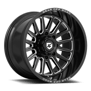 Gear Off Road 764BM 764BM-2096818 20X9 6X135 / 6X5.50 (+18) G/A 764BM (HB 106.2) Gloss Black w/Milled Accents & Lip Logo A260718