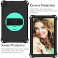 thumbnail image 6 of Samsung Galaxy Tab A 10.1 Case 2019 SM-T510/T515/T517, Dteck Shockproof Rugged Protective Case Cover with 360 Rotating Stand,Hand Strap & Shoulder Strap for Galaxy Tab A 10.1 2019, Black+Mint, 6 of 7