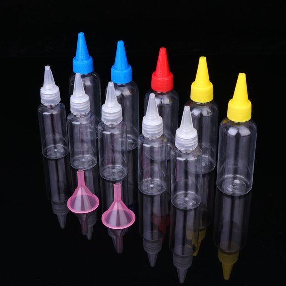 WHAMVOX 20PCS Assorted Color Squeeze Bottles for Liquid Storage Food Grade Plastic Ideal for BBQ Crafts 30ML 60ML