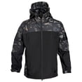 thumbnail image 4 of UVEASISHA Rain Jacket for Men Windproof Waterproof Raincoat Fleece Lined Hooded Rain Jackets Outdoor Softshell Windbreaker Color Block Travel Jacket with Zipper Pockets Fall Savings B-Black XXXL, 4 of 5