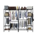 thumbnail image 3 of UWR-Nite Garment Rack, Heavy Duty Clothes Racks with 3 Hanging Rods, 4 Tiers Wire Shelving Clothing Rack Freestanding Closet Metal Wardrobe Closet Rack, Max Load 650LBS, 3 of 5