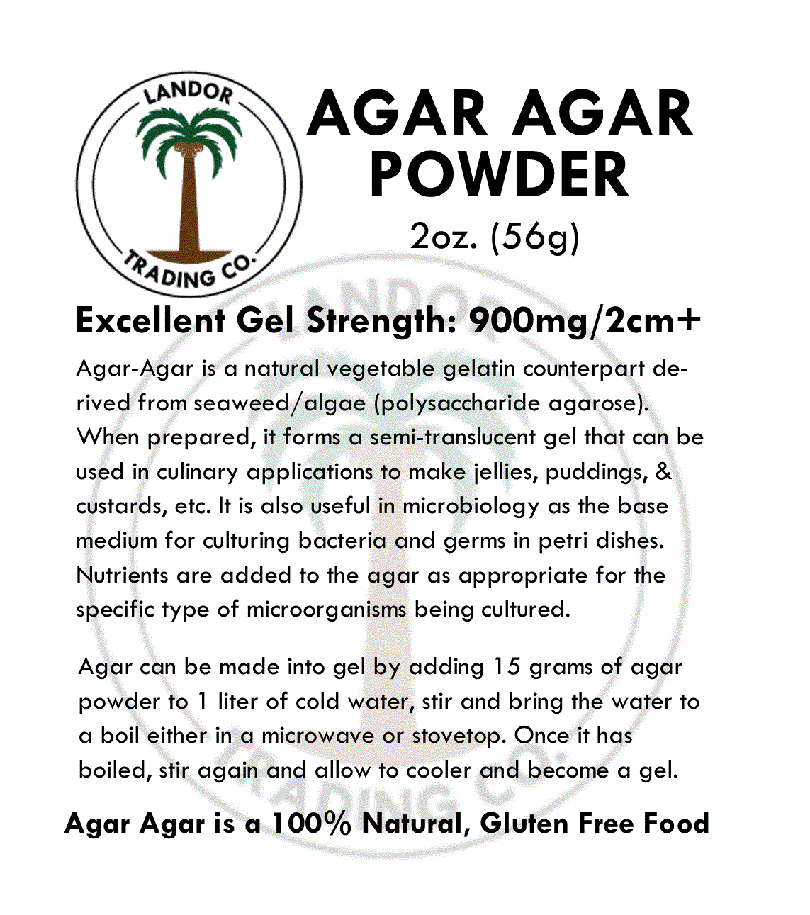Agar Agar Powder 2oz - Excellent Gel Strength 900g/cm2 - image 4 of 9