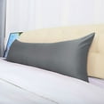 thumbnail image 6 of Unique Bargains Luxury Silky Satin Body Pillow Case Gray 20" x 48", 6 of 8