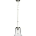 thumbnail image 3 of Progress Lighting Winslett 1-Light Mini-Pendant, Brushed Nickel, Seeded Glass Shade, 3 of 5