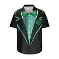 thumbnail image 4 of cllios Mens Summer Shirts Clearance Sale Mens Short Sleeve Button Down Shirts St Patricks Day Vintage Shirt Tops 3D Digital Printed Lapel Shirts, 4 of 5