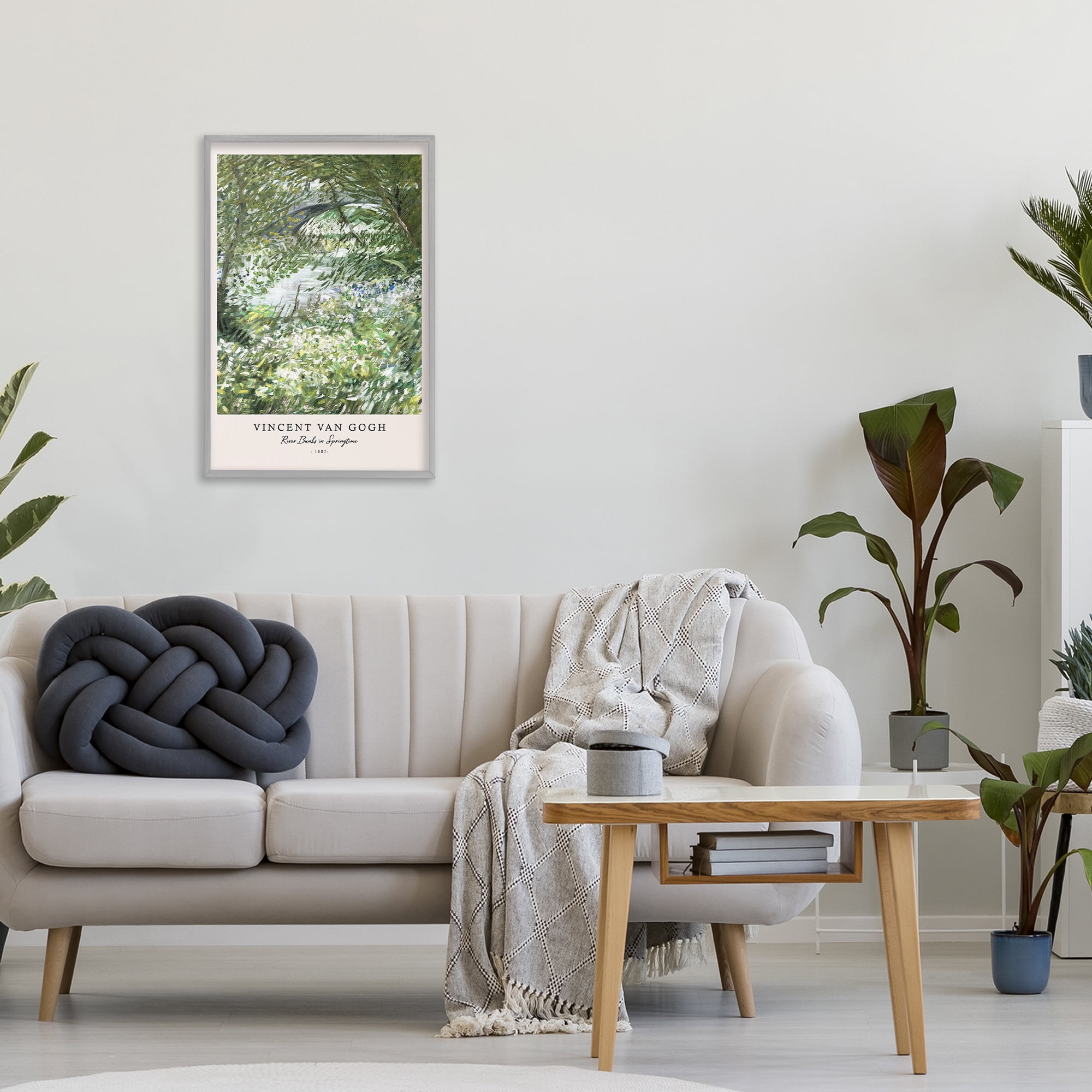 Stupell Industries Classic River Banks At Springtime Gray Framed Giclee Art, design by Vintage Hustle