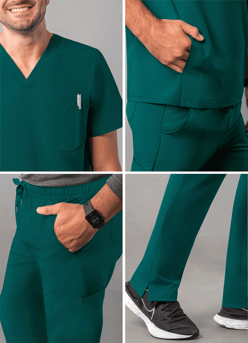 Stylish Scrub Top & Cargo Scrub Pants Adar Addition Go-Everyday Scrub Set for Men 