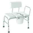 thumbnail image 4 of Carex Vinyl Padded Tub Transfer Bench Cut Out and Commode Pail, 300 lb Weight Capacity, White, 4 of 9