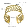 thumbnail image 2 of Fashion New Arrival Exaggerate big bangle bracelet Stainless steel bangle 2.36inches gold sliver luxury bangles for women man, 2 of 6