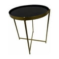 thumbnail image 3 of Noble House Lotus Metal End Table - Round-Color:Black-Antique Gold,Material:Metal, 3 of 4