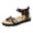Red, variant on Rokment Womens Orthopedic Cork Footbed Walking Sandals Comfortable Leather Buckle Fisherman Dress Sandals Platform Flat Low Heels Beach Summer Footwear Black Size 6