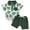 Dark Green, variant on Baby Boy Summer Clothes Coconut Tree Pattern Button Turn Down Collar Shirt Shorts Toddler Baby Boy Beach Clothes