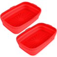 thumbnail image 1 of MesaSe 2 Pcs Pot en Silicone pour Friteuse à Air Chaud Doublure de Friteuse à Air Réutilisable Panier de Friteuse à Air Rectangulaire Poêle de Friteuse à Air Antiadhésive Plateau de Cuisson en Silicone pour Friteuse à Air Résistant à la Chaleur Accessoires pour Friteuse à Air pour 8 Qt A, 1 of 11