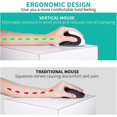 thumbnail image 2 of Left-Handed Mouse, Rechargeable 2.4G Wireless Ergonomic Vertical Mice with USB Receiver, 6 Buttons and 3 Adjustable DPI I 800/1200/1600 for Left Hand, 2 of 4