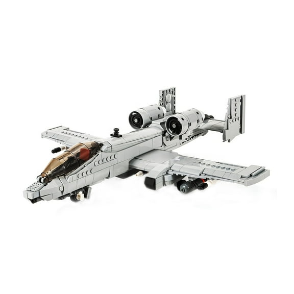 HI-REEKE Airplane Building Block Set A10 Fighter Plane Building Kit Plastic Toy for Kid Adult Gray