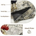 thumbnail image 2 of Black White Vintage Rooster Kitchen Runner Rug 2x6 Washable Runners for Hallway Non Slip Watercolor Farmhouse Animals Large Area Rug Indoor Floor Carpet for Bathroom Laundry Entryway Bedroom, 2 of 8