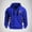 Blue, variant on Zylanna Men's Half Zip Hoodies, Elastic Long Sleeve Hooded Sweatshirt Workout Running Athletic Jacket with Pockets Navy Size M