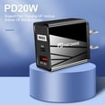 thumbnail image 2 of 20W USB C PD Wall Charger,Dual Ports Fast Charging Block,QC 3.0 Power Adapter Universal-1Pack, 2 of 12