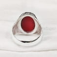 thumbnail image 5 of New Coral Mans Ring, Natural Red Coral Ring, Unisex Ring, Silver Jewelry, 925 Silver Ring, Birthday Gift, Heavy Mens Ring, Arabic Design, Ottoman Style Ring, Christmas, Turkey Mens Signet Ring, 5 of 5