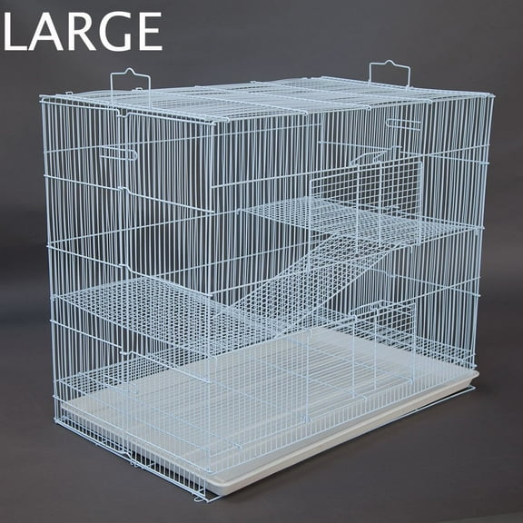 Large 3-Tiers With Narrow 3/8 Inch Bar Spacing Shelves Ladders All Metal Chew Free for Guinea Pig Ferret Chinchilla Sugar Glider Rats Mice Hamster Gerbil Animal Critter Cage