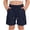 Navy, variant on Kukoosong Girls' High Waist Cargo Shorts with Pockets, Elastic Waist Drawstring Casual Shorts, Solid Color Summer Bermuda for Kids Girls Outdoor Daily Wear